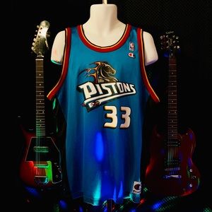 Vtg NBA Champion Pistons Hill #33 Jersey Sz. XL